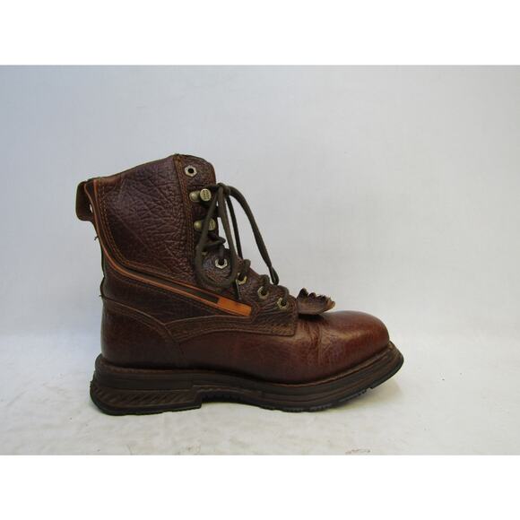 Cody James Mens Size 8 EE Wide Width Brown Leather Lace Up Kilt Western Boots